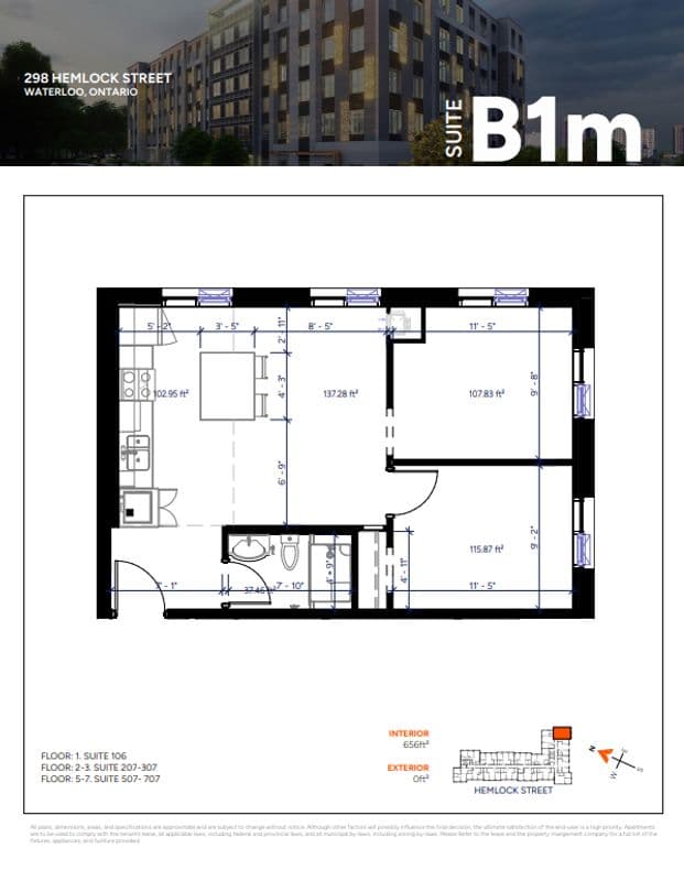 Lease Takeover 2 Bed / 1 Bath Furnished Unit (Steps to UW & 