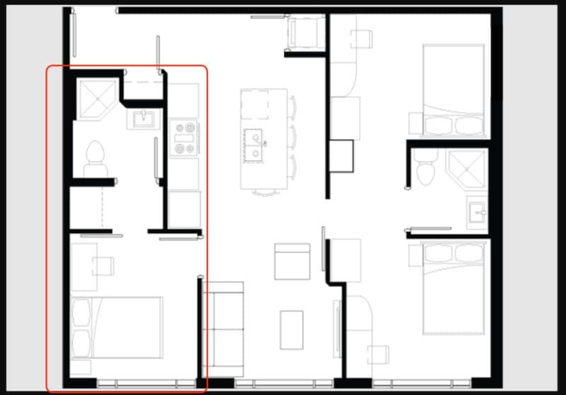ICON Private window room with private bathroom